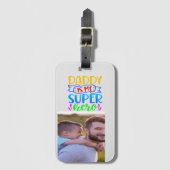 Papa is mijn superheld bagagelabel (Voorkant (verticaal))