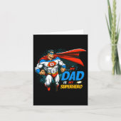Papa is mijn superheld Coole kinderen Vaderdag str Kaart (Voorkant)