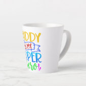 Papa is mijn superheld latte mok (Rechterhoek)