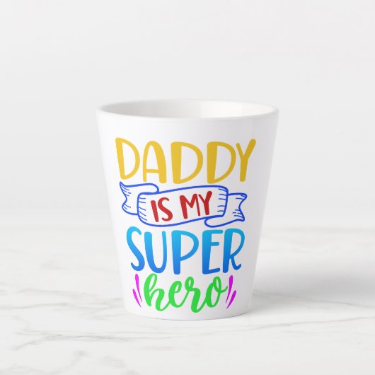 Papa is mijn superheld latte mok (Voorkant)