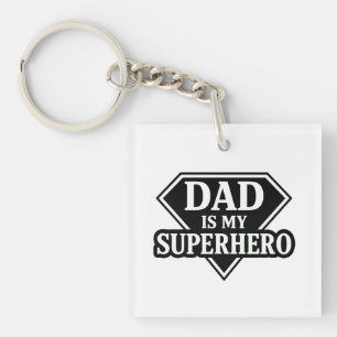 Papa is mijn superheld sleutelhanger