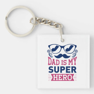 Papa Is Mijn Superheld Sleutelhanger