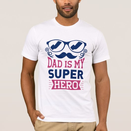 Papa Is Mijn Superheld T-shirt (Voorkant)
