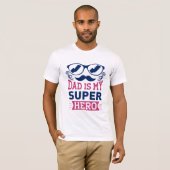 Papa Is Mijn Superheld T-shirt (Voorkant volledig)