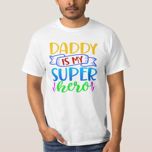 Papa is mijn superheld t-shirt (Voorkant)