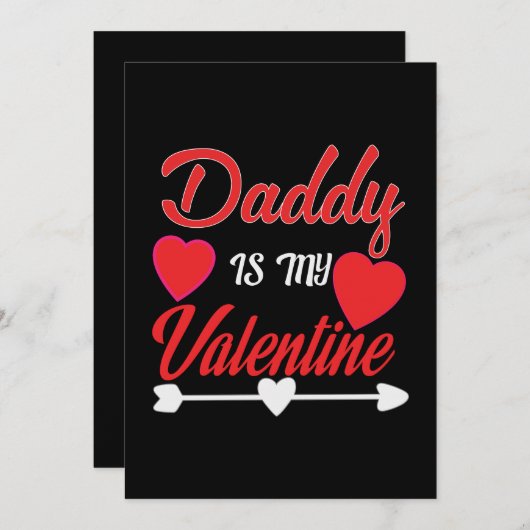 Papa is mijn Valentijn Kaart (Voorkant / Achterkant)
