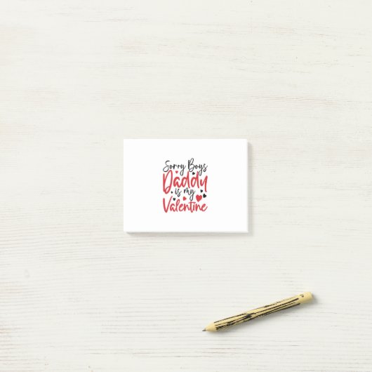 Papa is mijn Valentijn. Post-it® Notes (Op bureau)