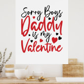 Papa is mijn Valentijn. Poster (Keuken)