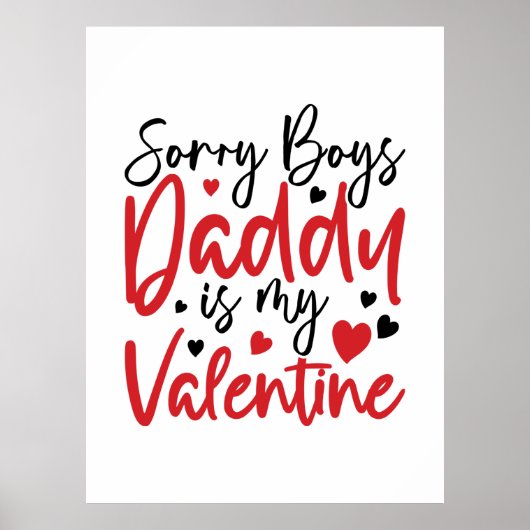 Papa is mijn Valentijn. Poster (Voorkant)