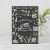 Papa is niet oud Papa is een klassiek vaderdag cad Kaart (Staand voorkant)