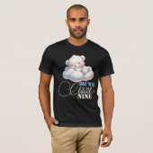 Papa is op cloud negen Baby shower T-shirt (Voorkant volledig)