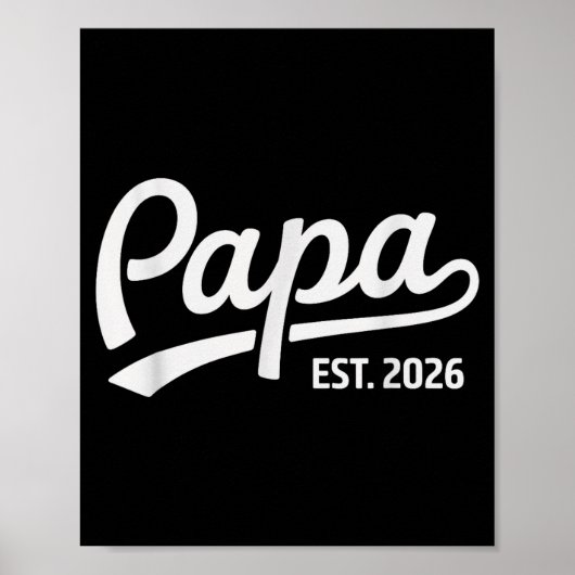 Papa is papa sinds 2026 voor het eerst vader poster (Voorkant)