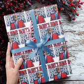 Papa is thuis | Het huis van papa Trump Cadeaupapier