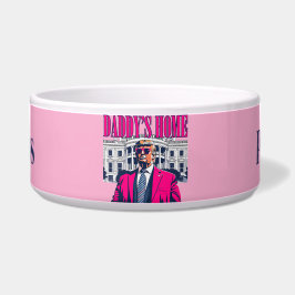 Papa is thuis Trump Roze Persoonlijk Voerbakje