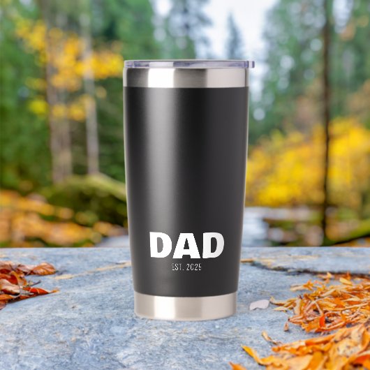 Papa is vader geworden cadeau geïsoleerde drinkbeker (Buiten)