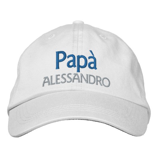Papà Italiaans pap gepersonaliseerd geborduurd pet (Voorkant)