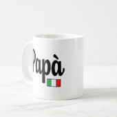 Papà Italiaanse Vlag Mok - Vader Papa (Voorkant links)