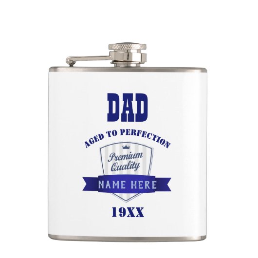 PAPA - Jaar van geboorte verjaardagscadeau - Gerij Heupfles (Voorkant)