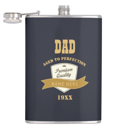 PAPA - Jaar van geboorte verjaardagscadeau - Gerij Heupfles (Geopend)