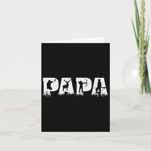 Papa Jagen Jager Vaderdag Kaart (Voorkant)