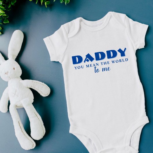 Papa je bedoelt Wereld voor mij Blauwe Baby Boy Romper