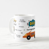 Papa, je bent als de beste auto koffiemok (Voorkant links)