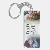 'PAPA' je bent de Beste 2 Foto Collage Sleutelhanger (Voorkant Links)