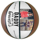 Papa je bent de Bravest Vader Dag 2 Foto Basketbal (Verticaal)