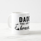 Papa je bent de Bravest Vader Dag Koffiemok (Voorkant links)