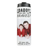 Papa, je bent de Dapperste Vaderdag-foto Thermosbeker (Voorkant)
