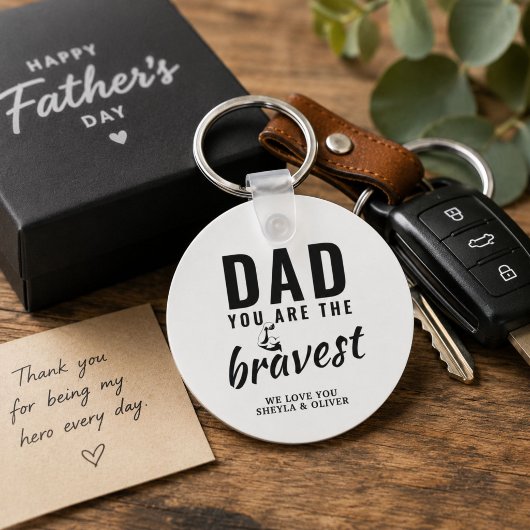 Papa, je bent de Dapperste Vaderdag Sleutelhanger
