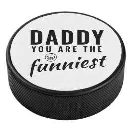Papa, je bent de grappigste vaderdag. hockey puck