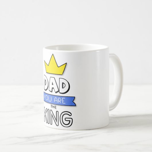 Papa Je bent de koning Vaderdag Mok (Voorkant rechts)