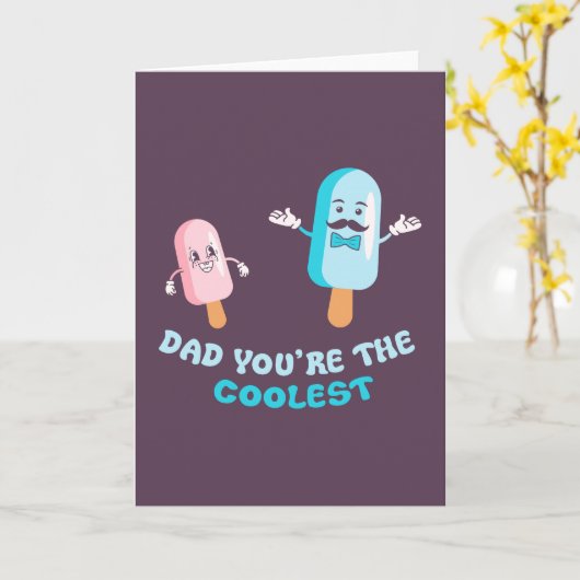 Papa, je bent de leukste Vaderdag grap pun Kaart (Gele Bloem)