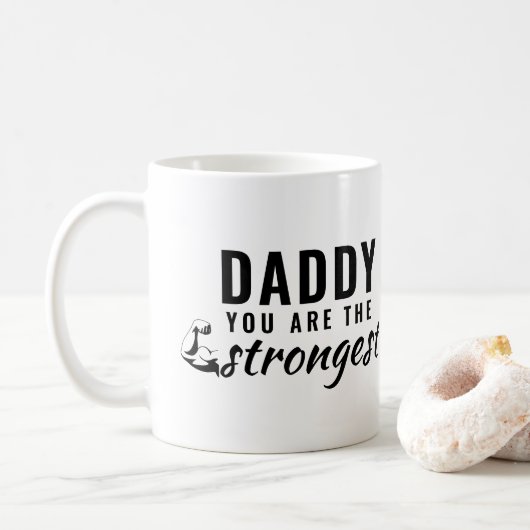 Papa je bent de sterkste vaderdag. koffiemok (Met donut)