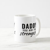 Papa je bent de sterkste vaderdag. koffiemok (Voorkant rechts)