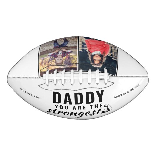 Papa je bent de sterkste vaders Dag 2 Foto American Football (Voorkant)