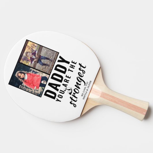 Papa je bent de sterkste vaders Dag 2 Foto Tafeltennisbatje (Zijkant)