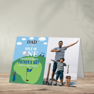 Papa je bent een gat in één Golf Vaderdag foto Kaart