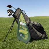 Papa, je bent een Hole In One! Golfhanddoek (Groen)