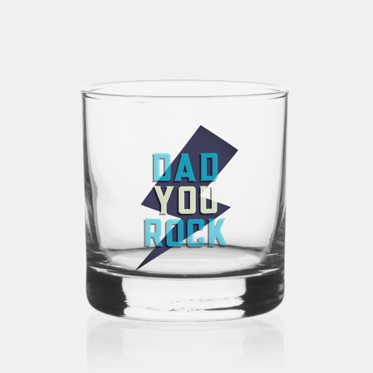 Papa Je Bent Een Rots Glas (Voorkant)