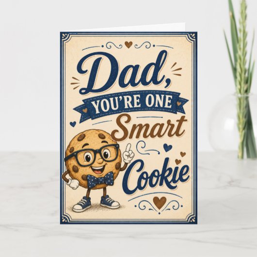 Papa Je Bent Een Sluwe Koek Kaart (Voorkant)