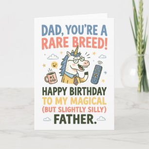 Papa, je bent een zeldzaam soort Vaderdag verjaard Kaart