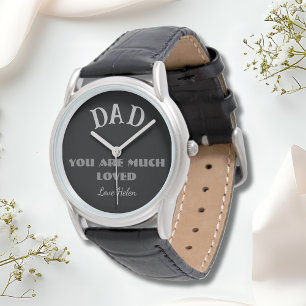 Papa je bent geliefd geschenk script naam klassiek horloge