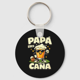 Papa je bent geweldig funny spaanse bier vader vad sleutelhanger