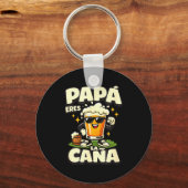 Papa je bent geweldig funny spaanse bier vader vad sleutelhanger (Voorkant)