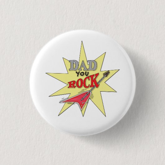 Papa je bent geweldig ronde button 3,2 cm (Voorkant)