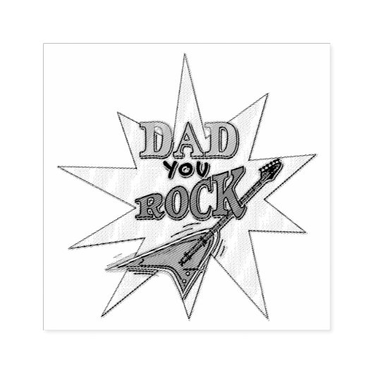 Papa je bent geweldig rubberstempel (Afrduk)