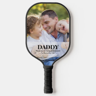 Papa je bent geweldige aangepaste foto namen pickleball paddle