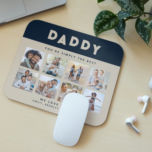 Papa Je bent gewoon de beste fotocollage Muismat